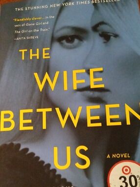 The Wife Between Us - Yellow Text on Blue Cover